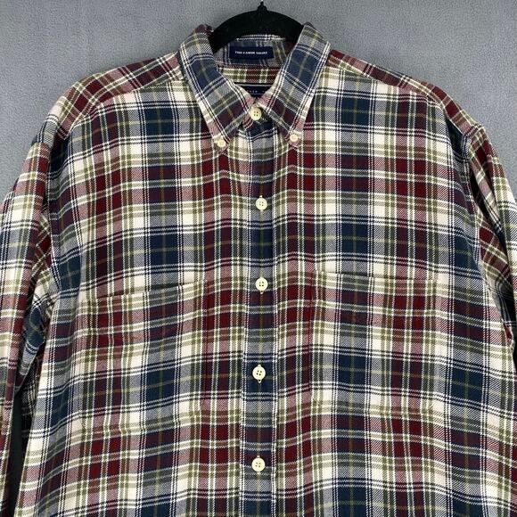 Britches Cabin Shirt Button Down Flannel Mens M Red Blue Heritage Plaid Cotton - Picture 6 of 10